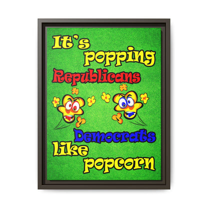 popping like popcorn - framed canvas art (green turf)