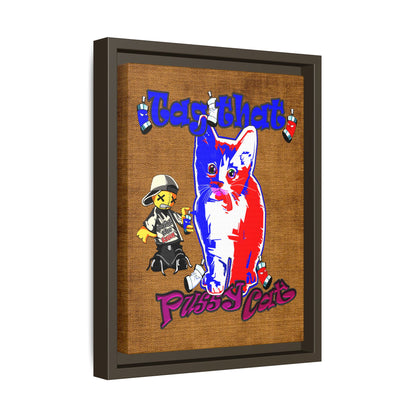 tag that - framed canvas art (brown papyrus)