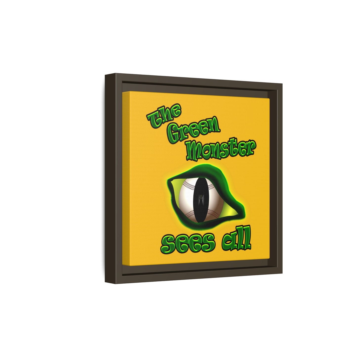 green monster - framed canvas art (yellow)