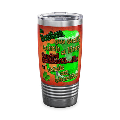 celtics logo - Ringneck Tumbler, 20oz (burnt orange)