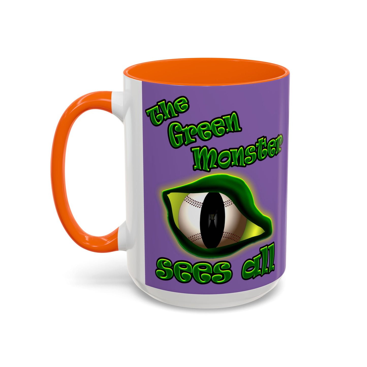 green monster - Accent Mug (light purple)