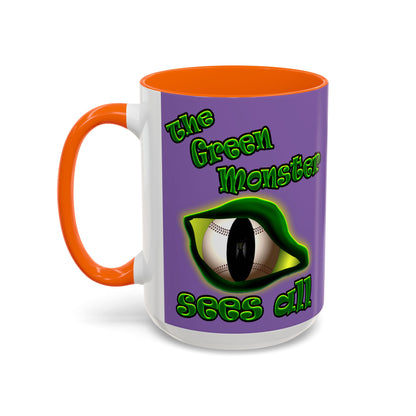 green monster - Accent Mug (light purple)
