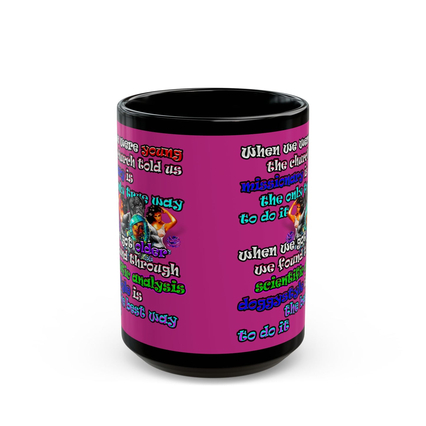 doggystyle - Black Mug (pink)
