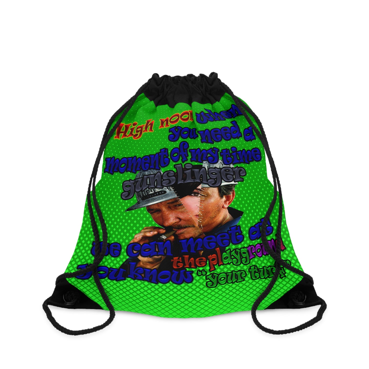 high noon - Drawstring Bag (logo green)