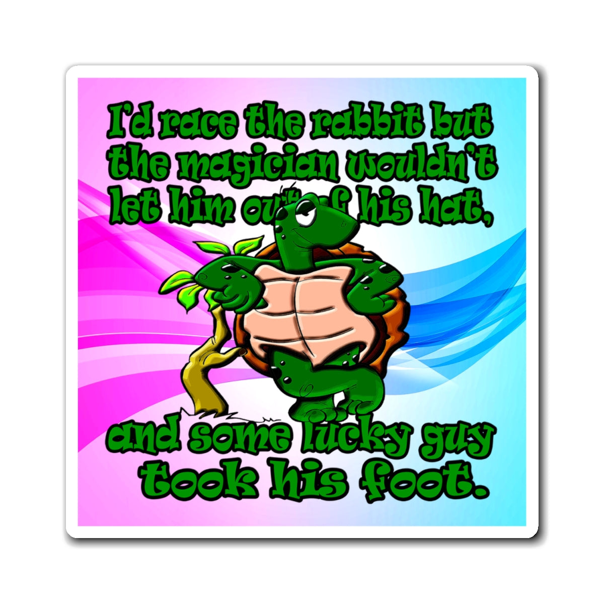 turtle race - Magnets - (light blue-pink wave)