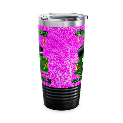 disc jockey - Ringneck Tumbler, 20oz (pink swirl)