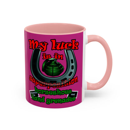 my luck - Accent Mug (pink)