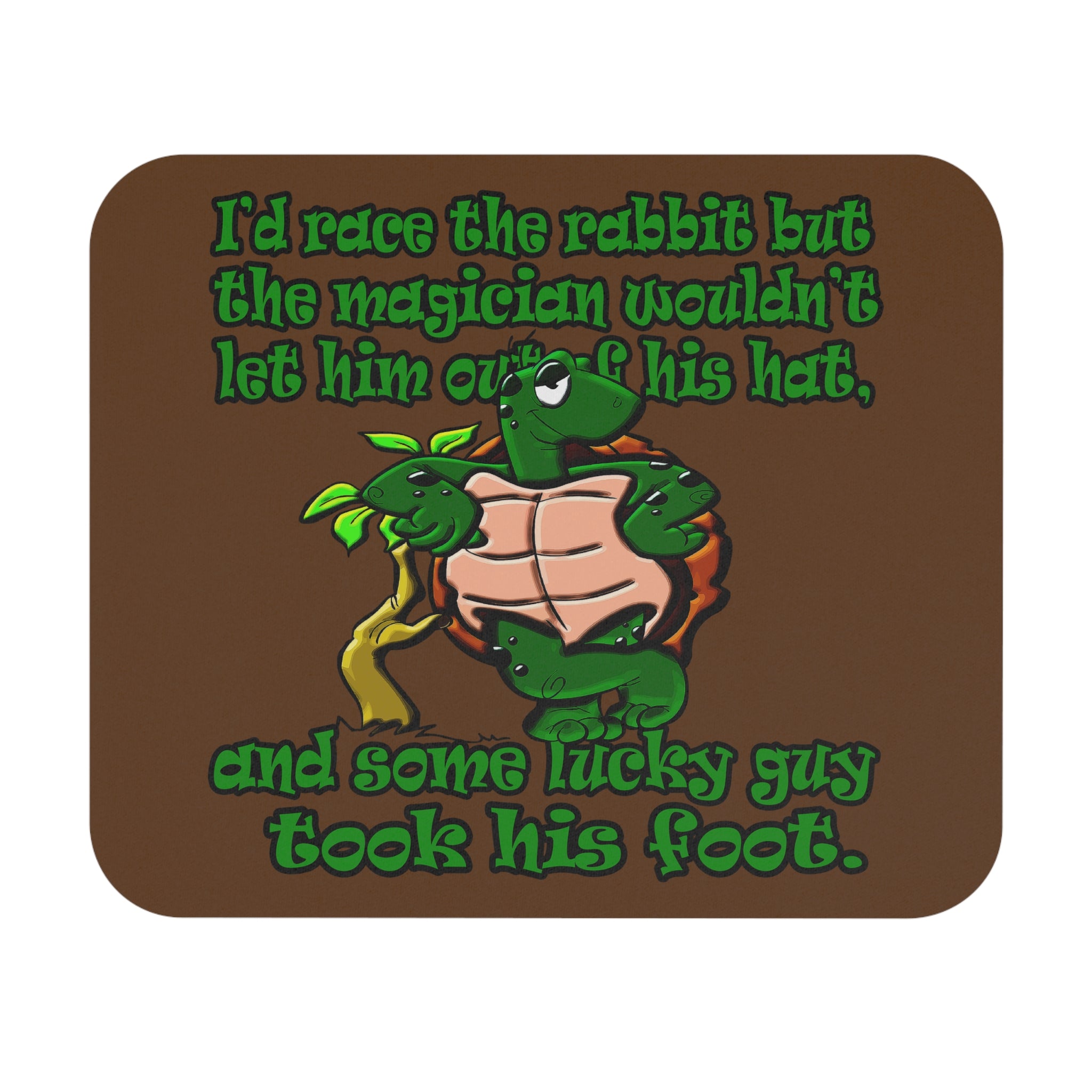turtle race - Mouse Pad (Rectangle) (brown)