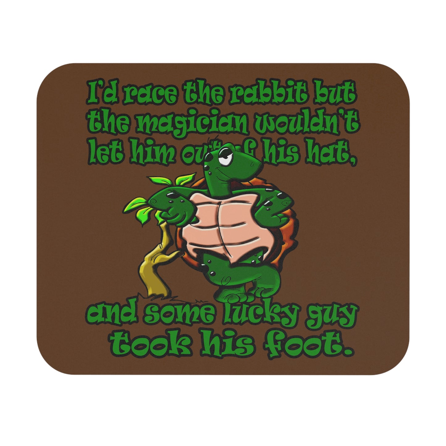 turtle race - Mouse Pad (Rectangle) (brown)