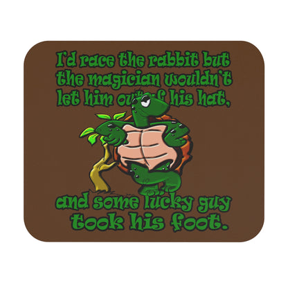 turtle race - Mouse Pad (Rectangle) (brown)
