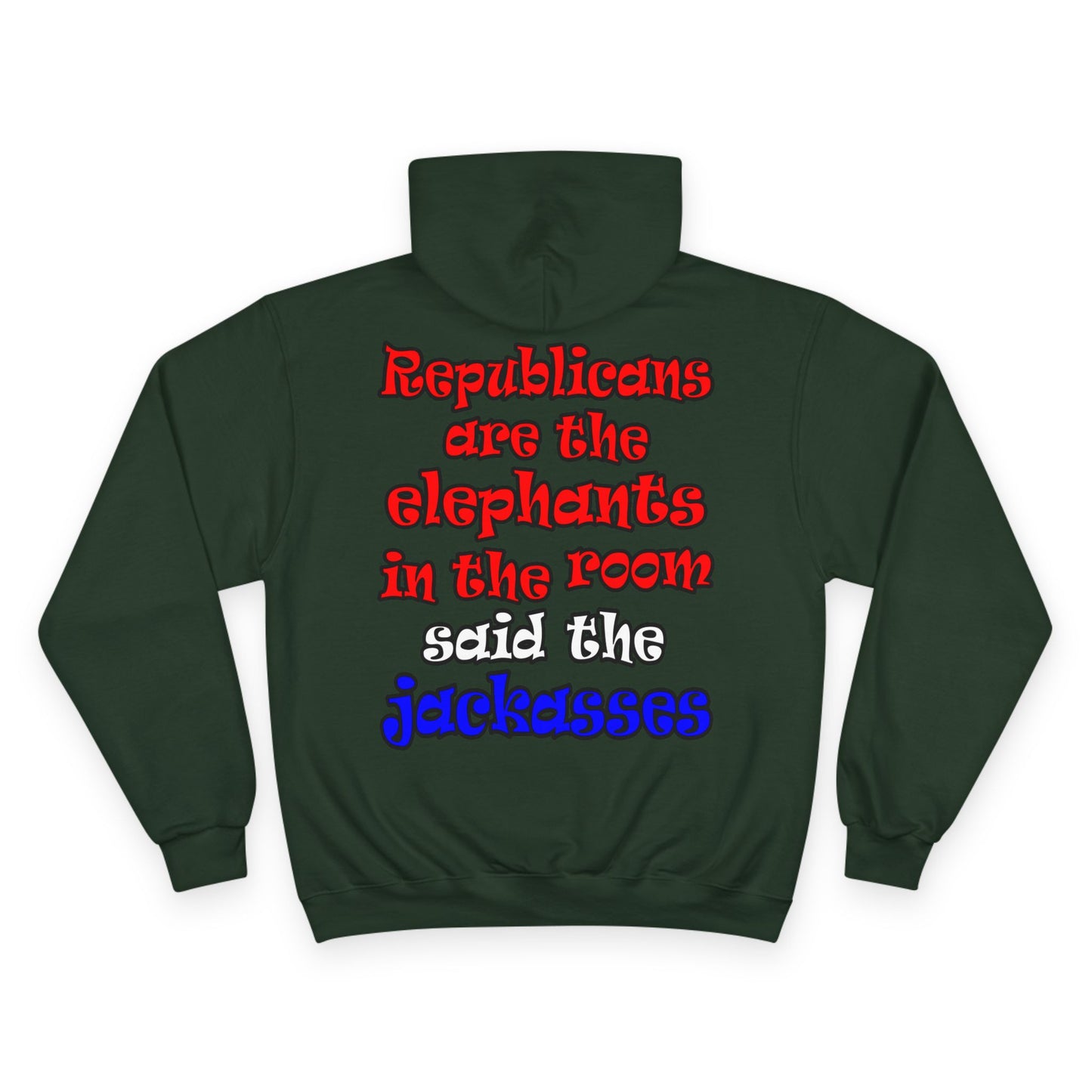 donkeys and elephants - Champion Hoodie