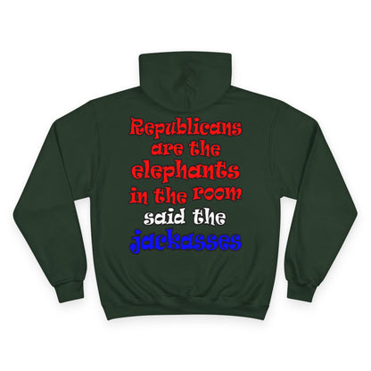 donkeys and elephants - Champion Hoodie
