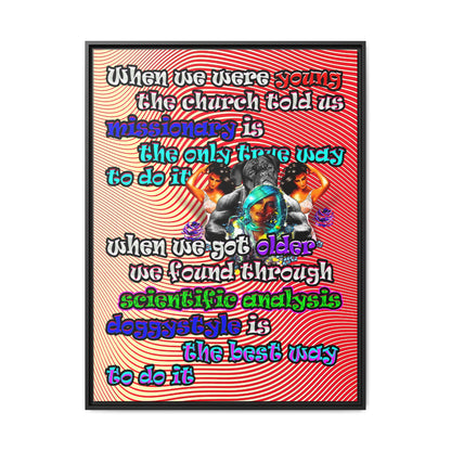 doggystyle - framed canvas art (yellow-orange wave)
