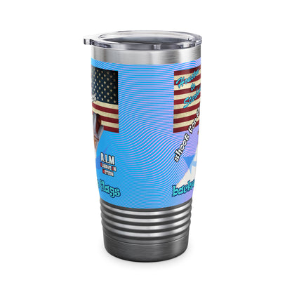 shoot for the stars - Ringneck Tumbler, 20oz (light blue-purple wave)