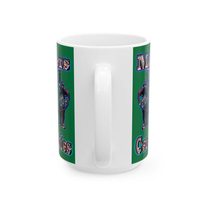 em cee squared - White Mug (dark green)