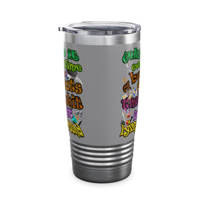the bum's shit - Ringneck Tumbler, 20oz (grey)