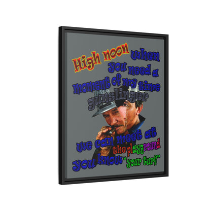 high noon - framed canvas art (dark grey)
