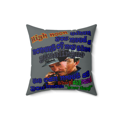 high noon - Spun Polyester Square Pillow - (dark grey)