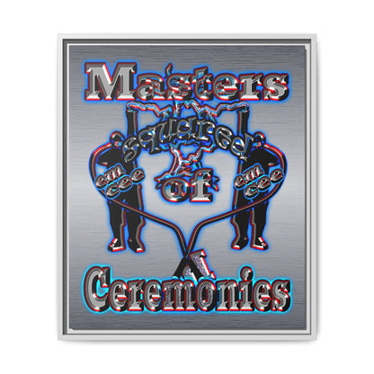 em cee squared - framed canvas art (brushed nickel)