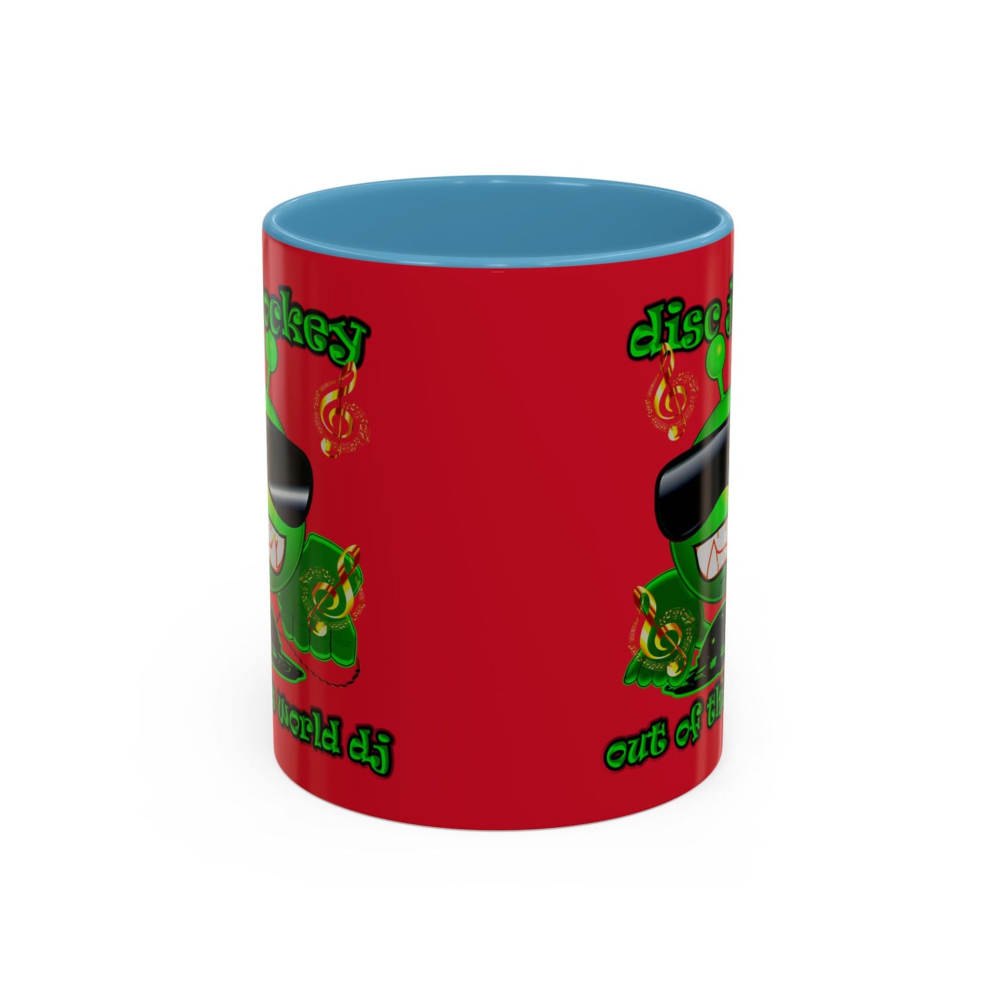 disc jockey - Accent Mug (dark red)