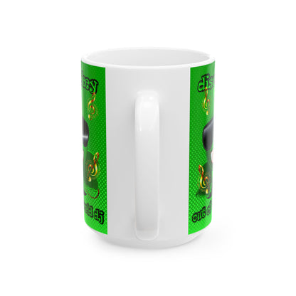 disc jockey - White Mug (logo green)