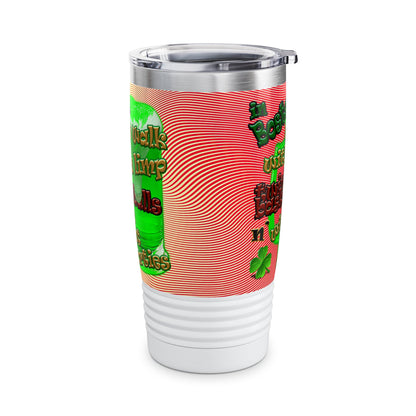 celtics logo - Ringneck Tumbler, 20oz (yellow-orange wave)