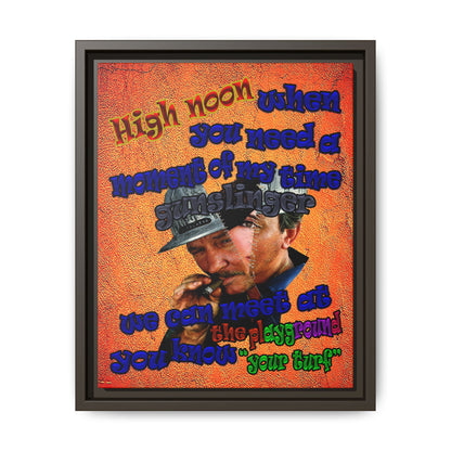 high noon - framed canvas art (burnt orange)