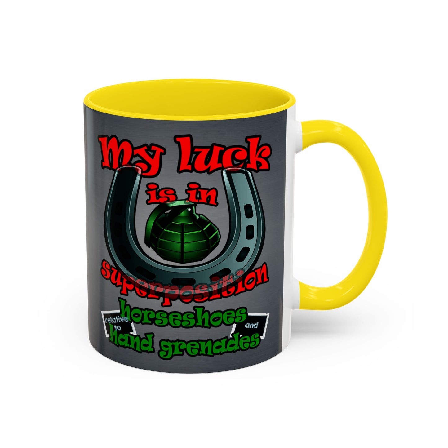 my luck - Accent Mug (grey-light grey)