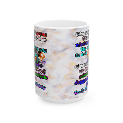 doggystyle - White Mug (white marble)