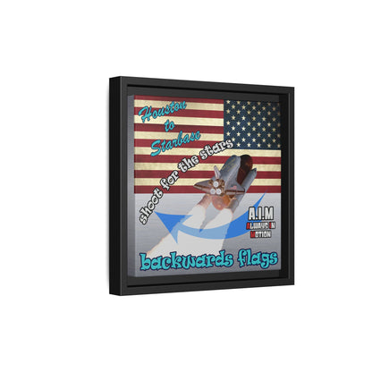 shoot for the stars - framed canvas art (brushed nickel)