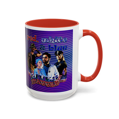 rw&b lives matter - Accent Mug (purple wave)