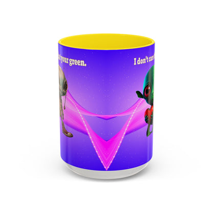 I don't care that your grey - Accent Mug (purple-pink wave)