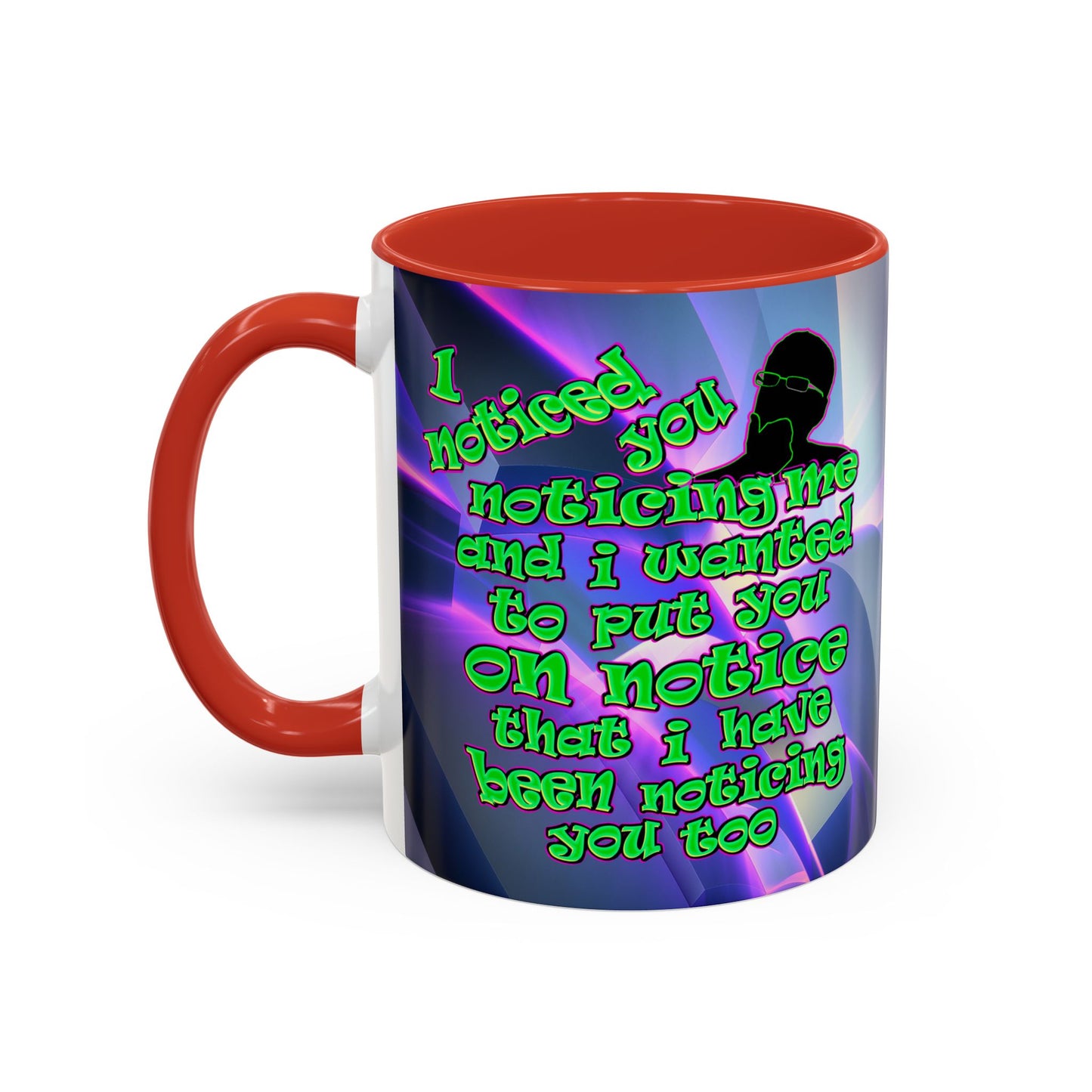 noticed you noticing - Accent Mug (grey-pink wave)