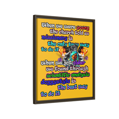 doggystyle - framed canvas art (yellow)