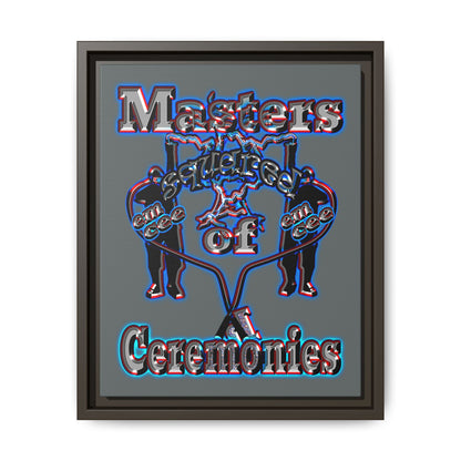 em cee squared - framed canvas art (dark grey)