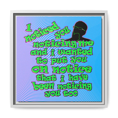 noticed you noticing - framed canvas art (light blue-purple wave)