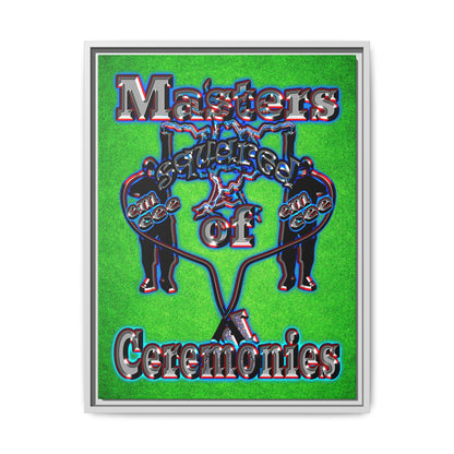 em cee squared - framed canvas art (green turf)