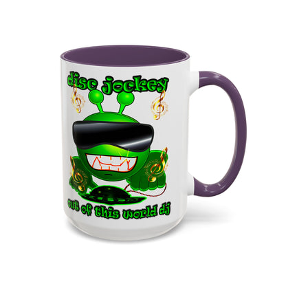 disc jockey - Accent Mug (white)