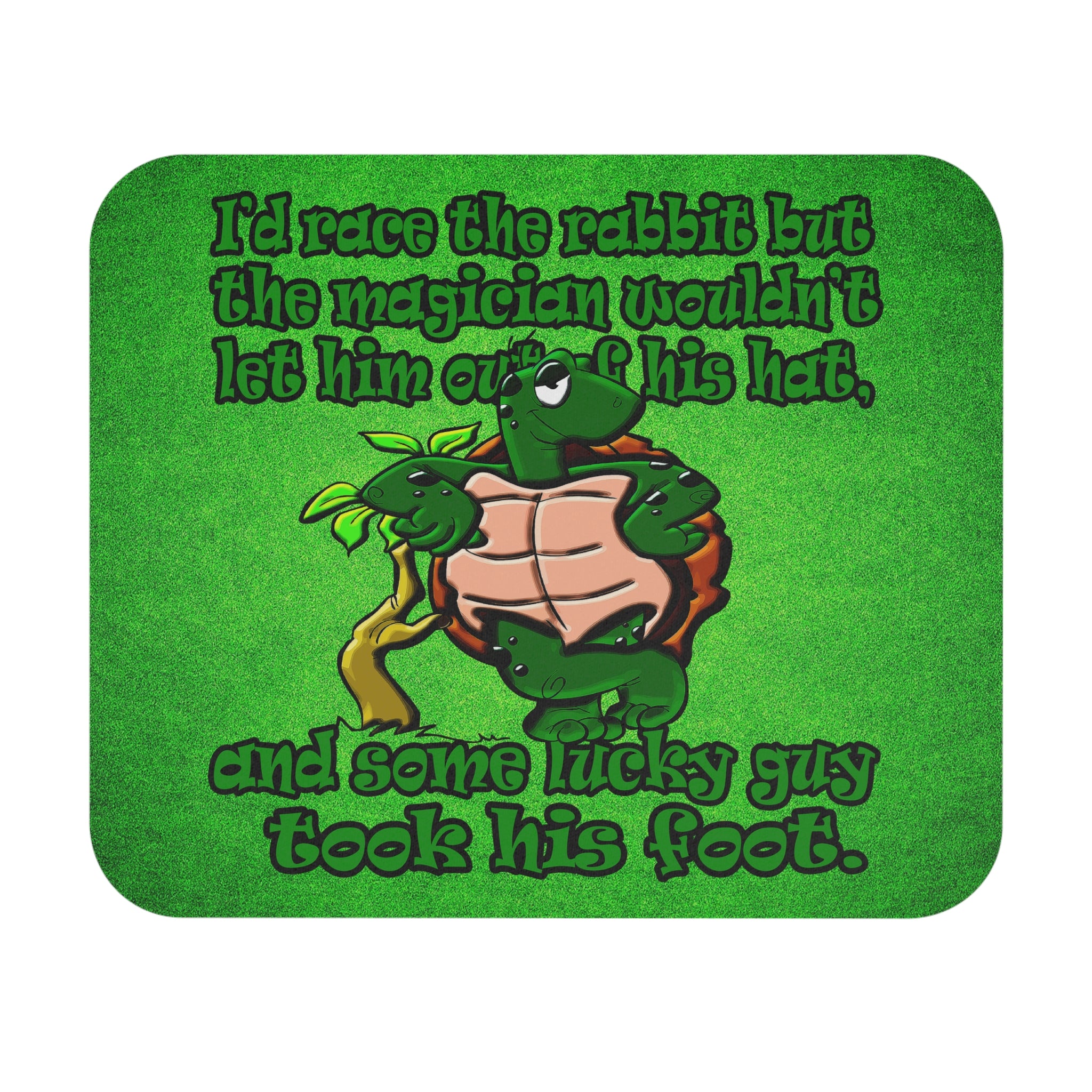 turtle race - Mouse Pad (Rectangle) (green turf)