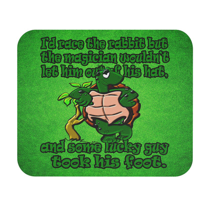 turtle race - Mouse Pad (Rectangle) (green turf)
