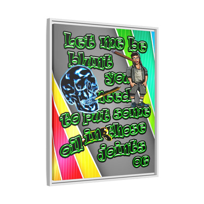 og - framed canvas art (rainbow split)