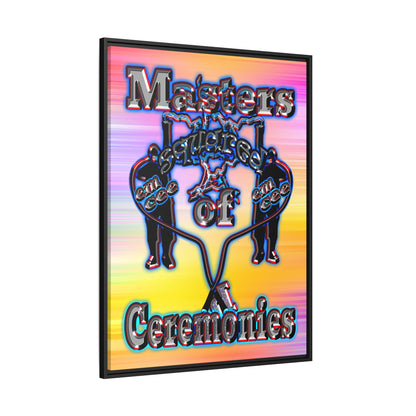 em cee squared - framed canvas art (color blur)