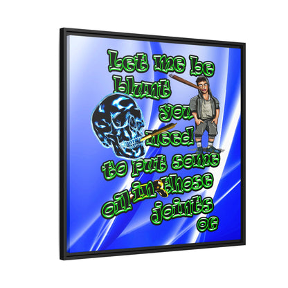 og - framed canvas art (blue-white wave)