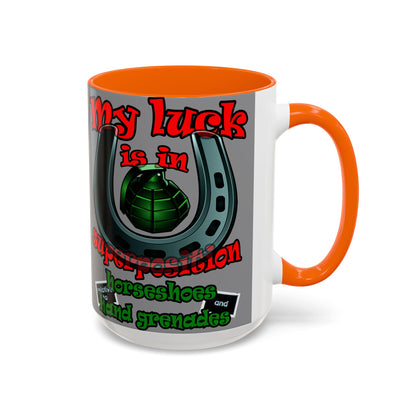 my luck - Accent Mug (grey)