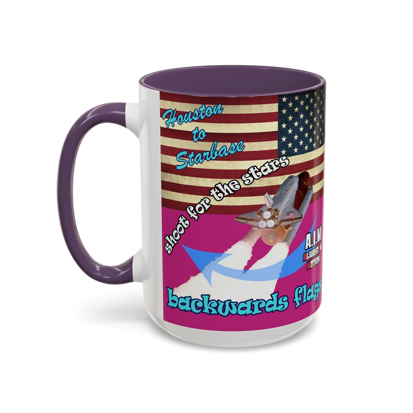 shoot for the stars - Accent Mug (pink)