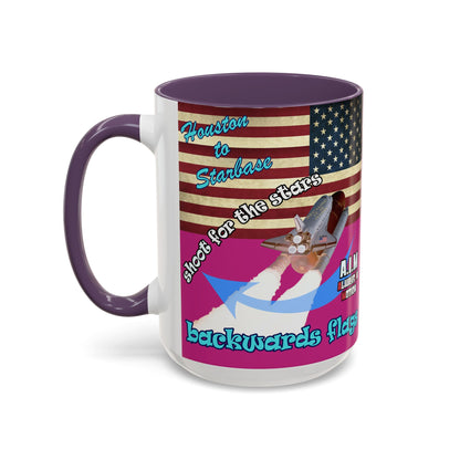 shoot for the stars - Accent Mug (pink)