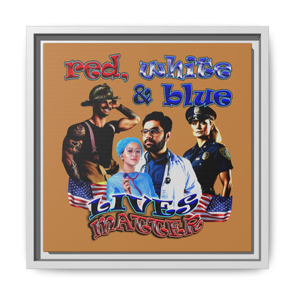 rw&b lives matter - framed canvas art (light brown)
