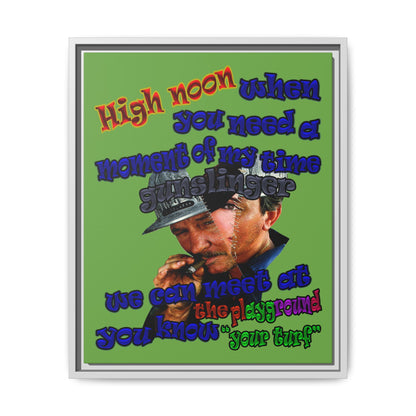high noon - framed canvas art (green)