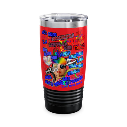 drop the beat - Ringneck Tumbler, 20oz (red)