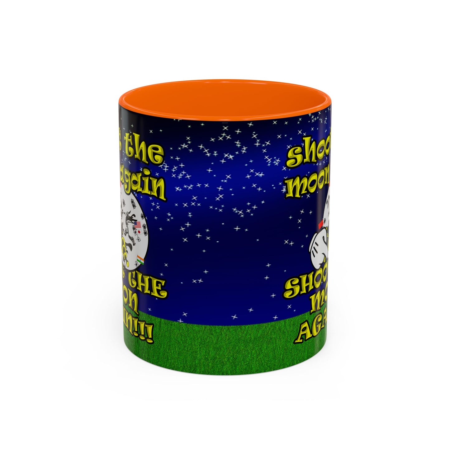 shoot the moon again - Accent Mug ('snoops' background)